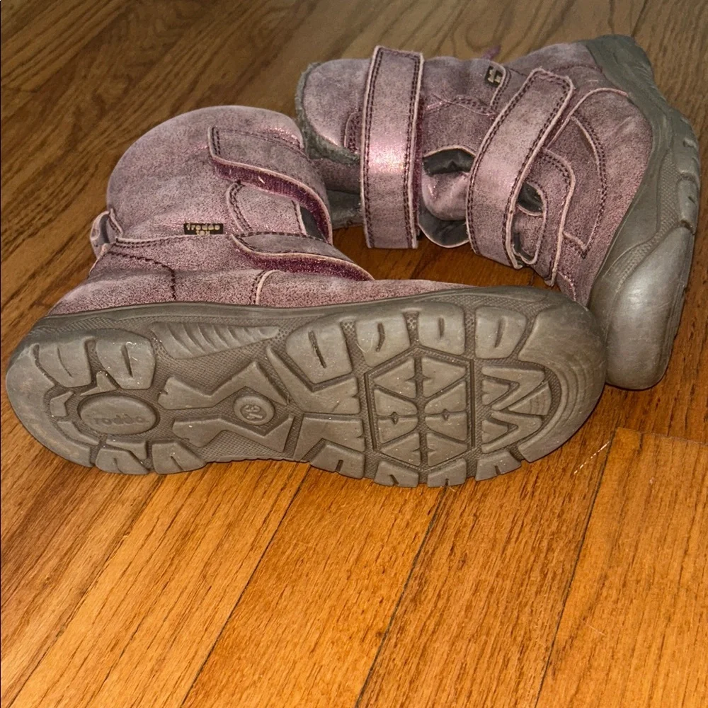 Froddo Kids Boots Tex Pink Gold Wool Zuru Tex Winter Barefoot size 34 or 2